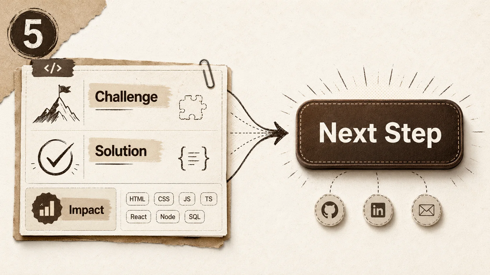 An example of a portfolio section showing a "Challenge-Solution" breakdown for a complex project.
