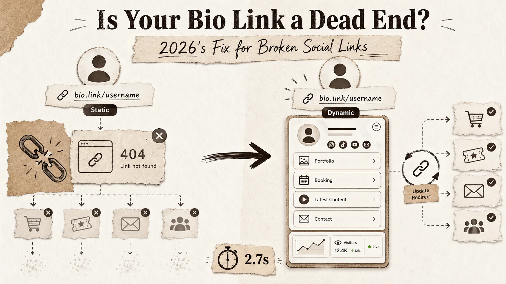 Is Your Bio Link a Dead End? 2026's Fix for Broken Social Links