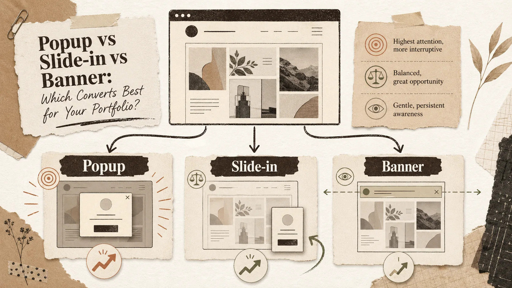 Popup vs Slide-in vs Banner: Which Converts Best for Your Portfolio?